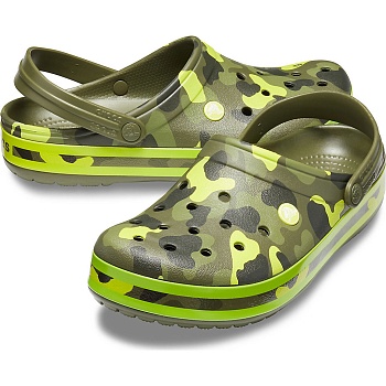 CROCS Сабо Crocband™ Сизонал График Клог Арми Грин/Цитрус 205579-30L